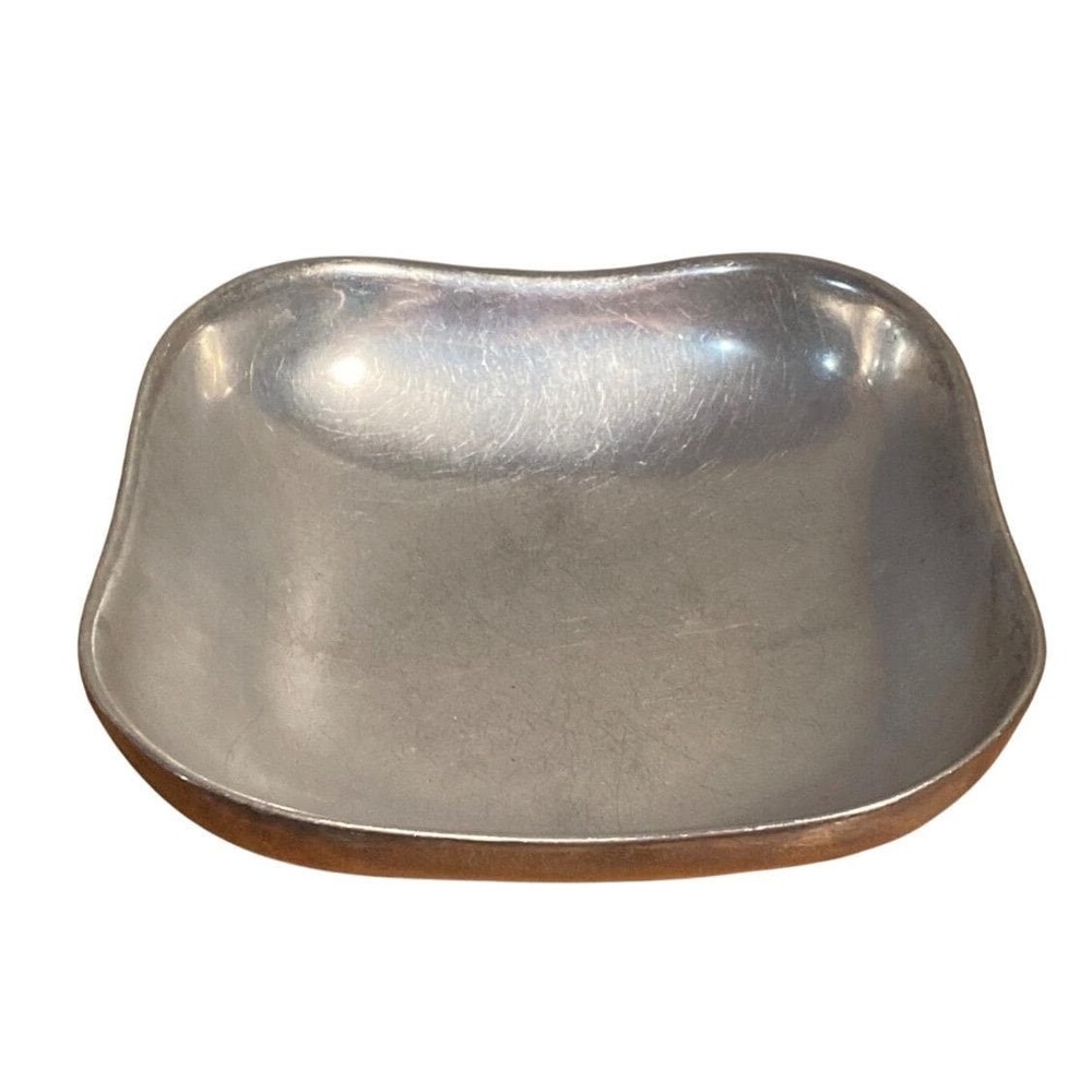 Wilton Armetale Pewter Alternative Square Serving Bowl Silver Matte Finish USA